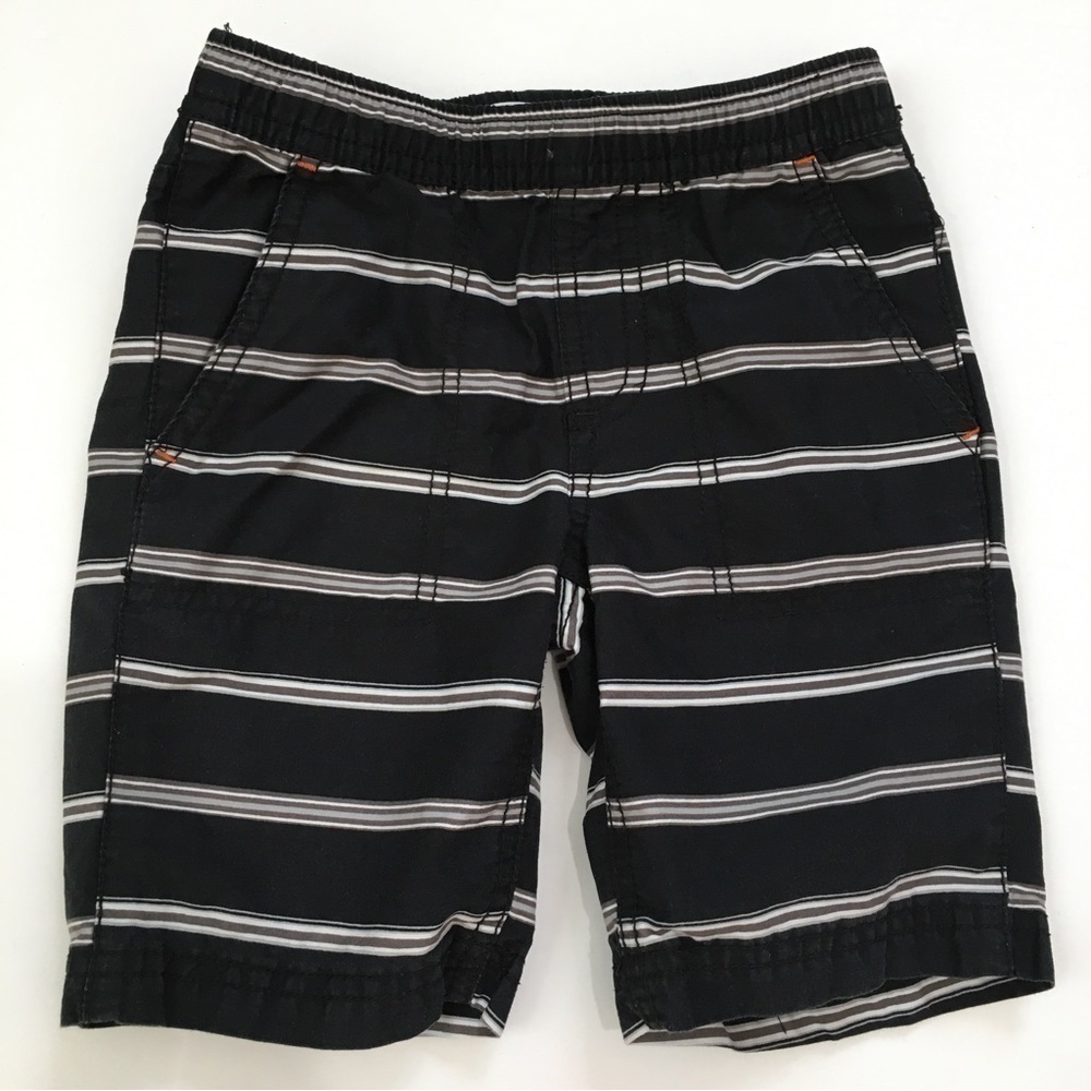 Epic Threads toddler boy black white striped cotton pull on short